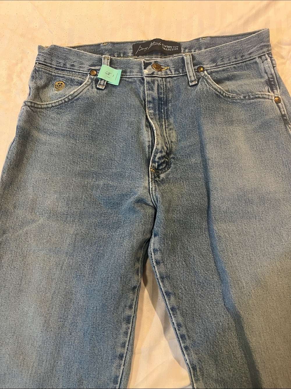 Wrangler George Strait Light Blue Straight Leg Men's Jeans